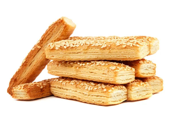 Biscotti isolati su sfondo bianco — Foto Stock