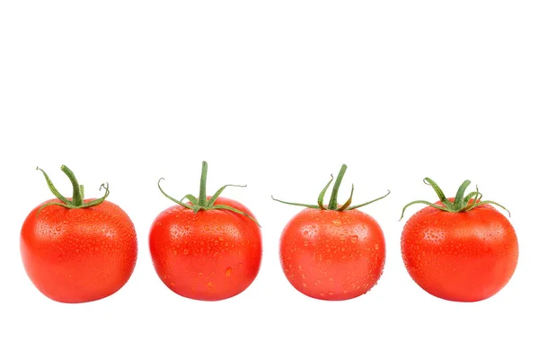 Färska röda tomater isolerad på vit bakgrund — Stockfoto