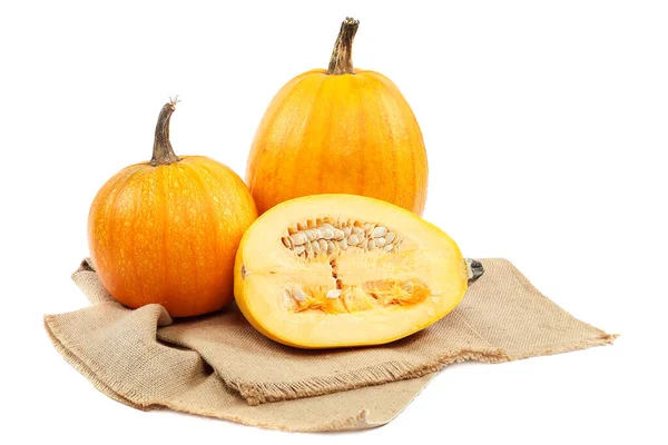 Frutta fresca di zucca isolata su fondo bianco — Foto Stock