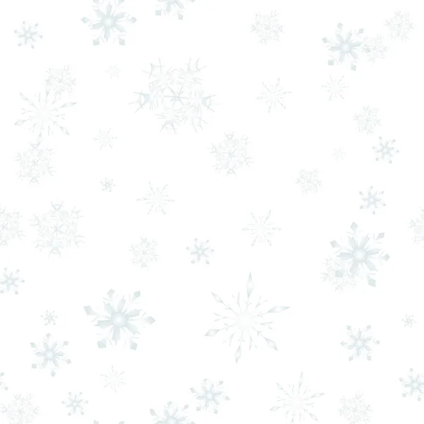 Christmas Snow Vlokken Naadloze Patroon Geïsoleerd — Stockfoto
