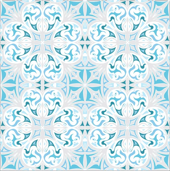 Decorative Abstract Tiled Eastern Mediterranian Seamless Pattern — Stock Vector