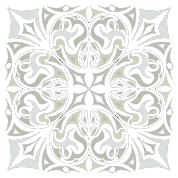 Декоративная Абстрактная Мозаика Восточно Средиземноморского Шарфа — стоковый вектор