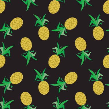 Ananas kesintisiz renkli düz desen arka plan izole
