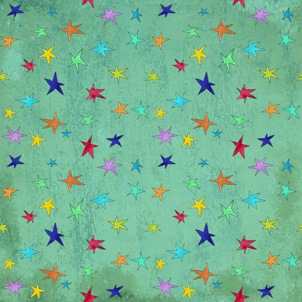 グランジの抽象的なパターン背景に傷つ星サーカス カーニバルの休日 — ストック写真