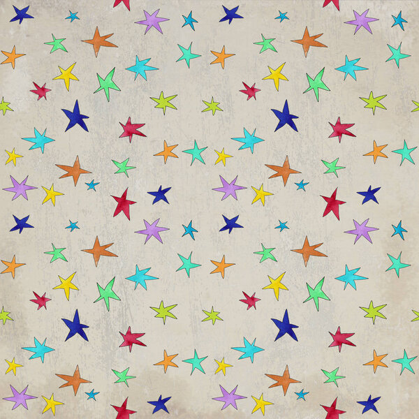 Star circus carnival holiday abstract pattern on grunge scratched background
