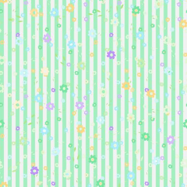 Düz çizgi film küçük kır çiçekleri izole sökülen arka plan sorunsuz vintage vektör desen