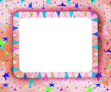 Suluboya handdrawn renk grunge sirk karnaval masqueradevintage poster kartı şablonu