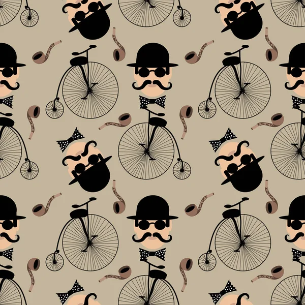Victorian Style Vintage Retro Hipster Steampunk Design Seamless Pattern Background — Stock Photo, Image