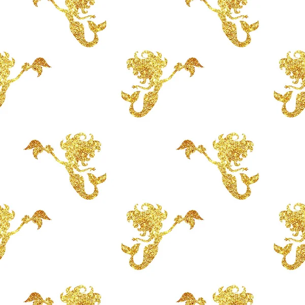 Golden Glitter Shining Glamour Seamless Carnival Pattern — Stock Photo, Image