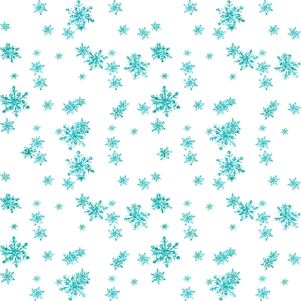 Kerst Vakantie Glitter Shine Sneeuwvlokken Naadloze Patroon — Stockfoto