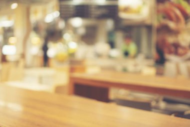 Vintage Tones ile bulanık arkaplan, Bokeh ile kahve dükkanı bulanık arkaplan