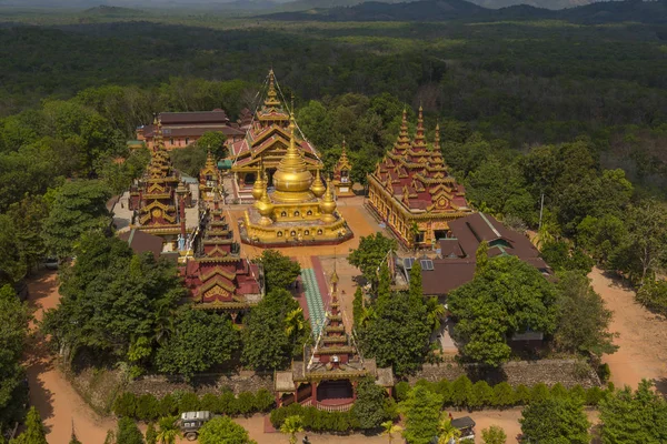 Templo Estilo Birmano Situado Ciudad Birmania — Foto de Stock
