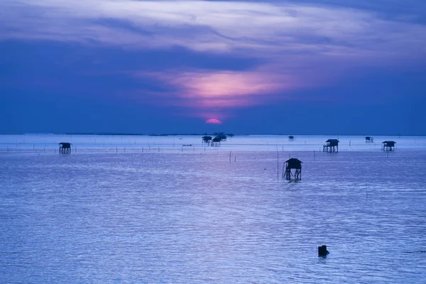 Thaïlande Paysage Naturel Fond Avec Maison Mer Golfe Thaïlande — Photo
