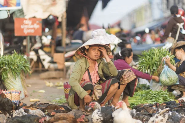 Luang Prabang Laos Diciembre 1015 Mercado Mañana Luang Prabang Diciembre — Foto de Stock