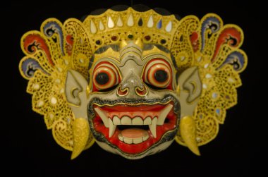 Tegallalang Bali, Endonezya ahşap Barong maskeden