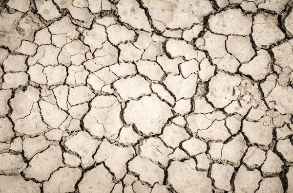 干燥裂纹的地球背景 粘土沙漠纹理 — 图库照片
