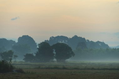 Gün batımı ile Tayland yerel alan