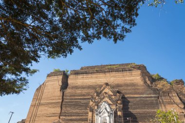 yıkık mingun pagoda bitmemiş pagoda mingun Selami Tapınağı, mandalay, myanmar