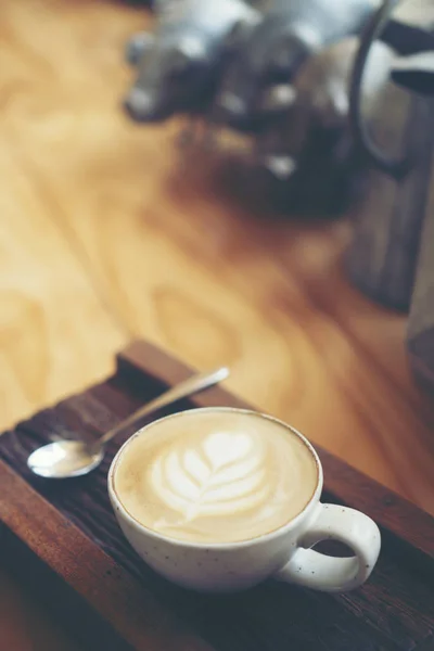 Tasse Kaffee Latte Café — Stockfoto