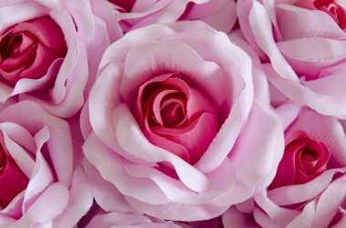 Gül çalılı düğün buketi, arka planda Ranunculus asiaticus