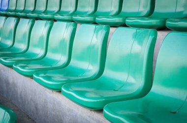 green chairs at stadium