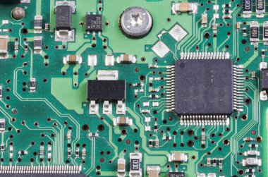 elektronik devre kartı işlemci closeup