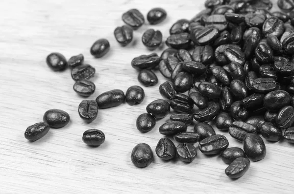 Coffee Beans Table Black White — Foto Stock