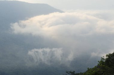 Tayland'daki Khao Yai Milli Parkı'ndan Pha Deaw Dai Cliffs'in görünümü