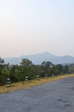 doğal yol yüzeyinde yol kenarı ayağı