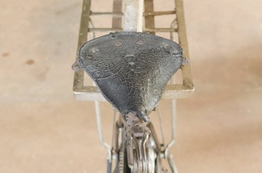 Old vintage bicycle close up 
