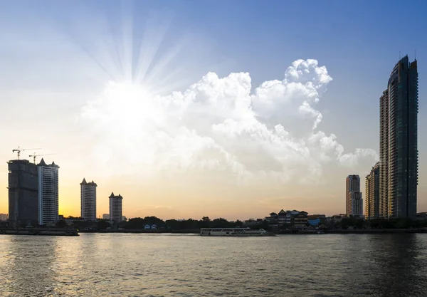 Penang Cityscapes Boats Ocean Skyscraper Malaysia Asia — Stock Photo, Image