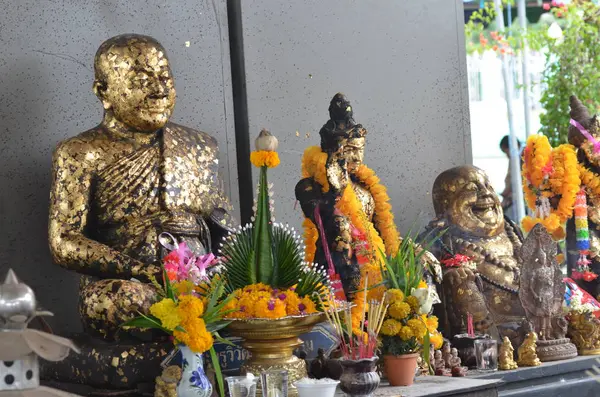 Estátuas Buda Templo Tailândia — Fotografia de Stock
