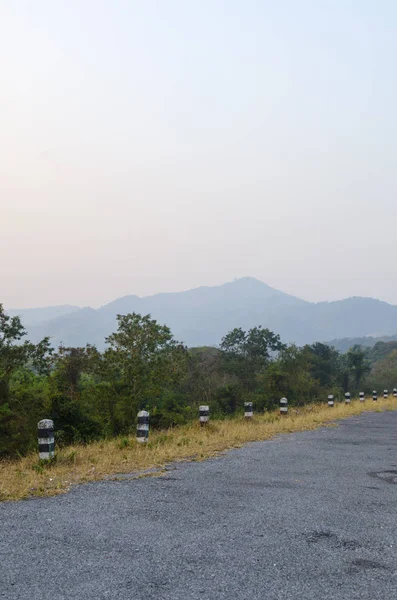 doğal yol yüzeyinde yol kenarı ayağı