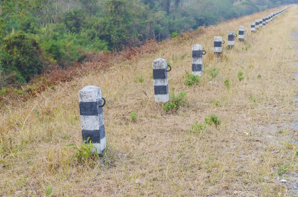 doğal yol yüzeyinde yol kenarı ayağı
