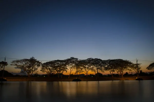 Beautiful View Sunset Lake — ストック写真