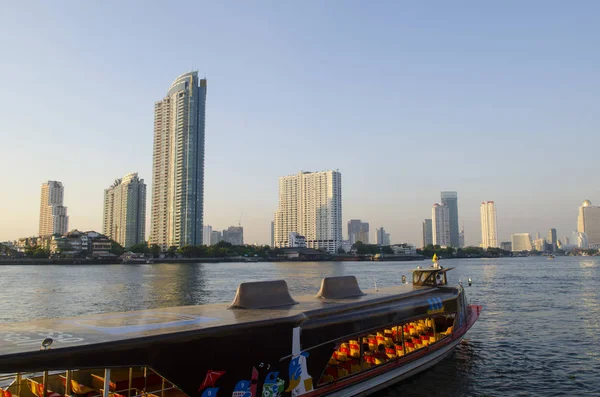 Panorama View Bangkok City Scape Night Time — Stock Photo, Image