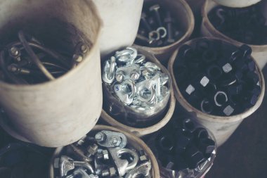 Çelik borular metal fabrika dükkanda yığını