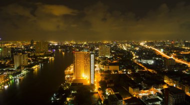 Rating gece, View Point üzerinde bir gökyüzü, Bangkok, Tayland