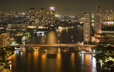 Bangkok, Tayland modern şehir manzaralı. Cityscape.