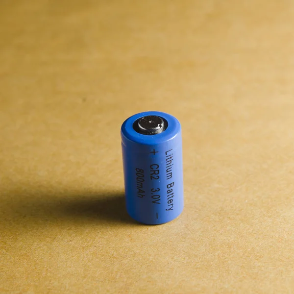 Blue battery close up