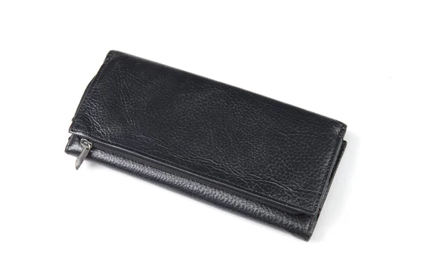 Black Gents Wallet Isolated — 图库照片