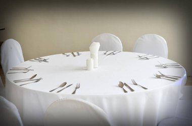 zarif bir restoran yemek masası yer ayarı