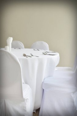 zarif bir restoran yemek masası yer ayarı