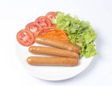 sosis tabakta sebze ile