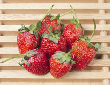 Taze çilekler. Kapatın.