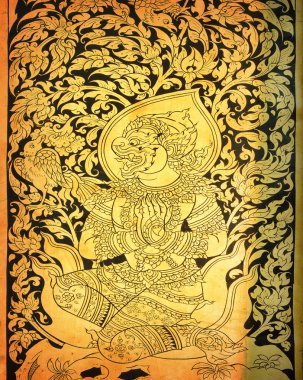 Ahşap altın Tay boyama