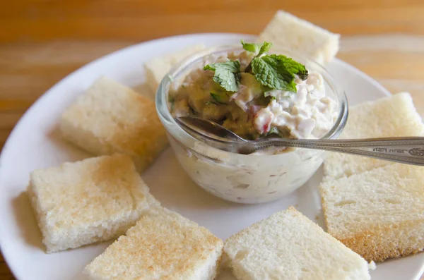 Tuna Sandwiches on white plate