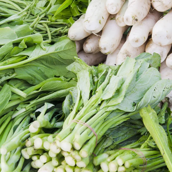 freshness vegetables and greens on market