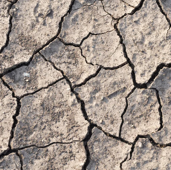 Hintergrund Trockener Rissiger Bodenschmutz Oder Erde Während Der Dürre — Stockfoto