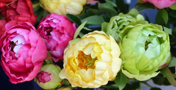 Güzel çiçekler içinde renkli arka plan